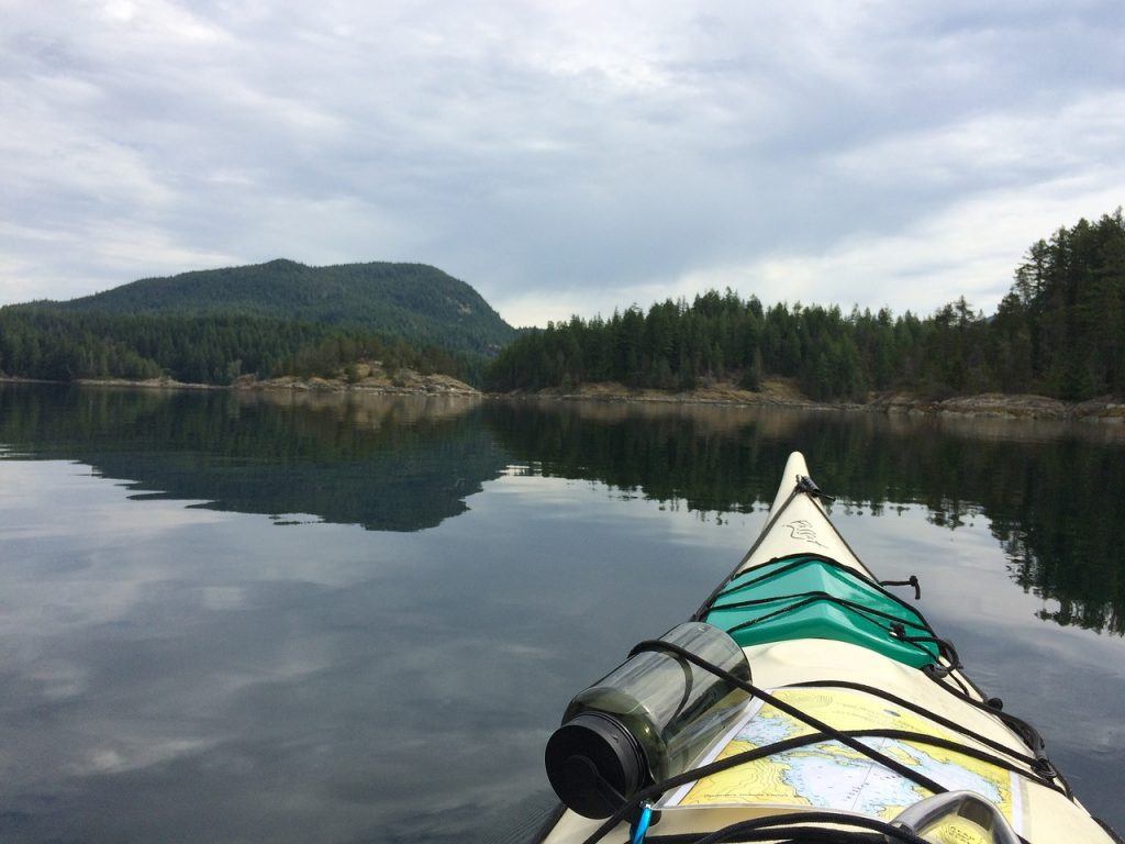 Kayak with a front hatch